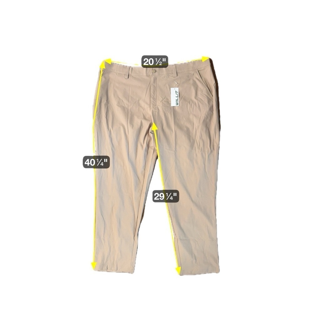 NEW Willit Mens Golf Stretch Quick Dry Career Pants Pockets 40 x 30 NWT Sporty - Picture 6 of 9